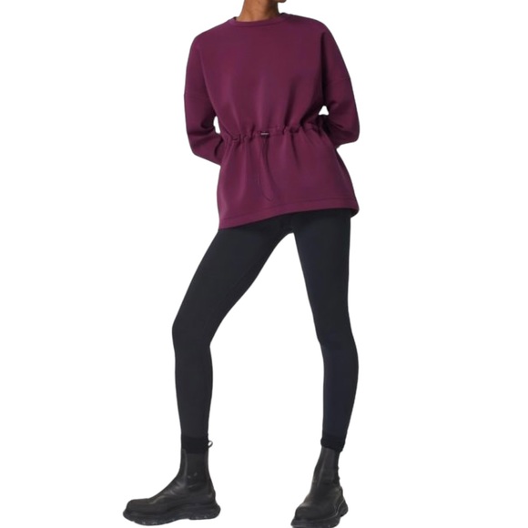 Sweaty Betty Scuba Drawstring Neoprene Purple Sweatshirt - XXL - Picture 3 of 8